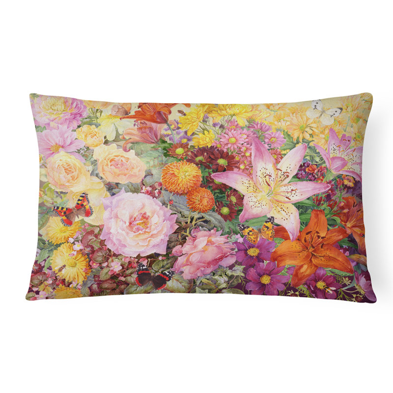  Coussin décoratif intérieur / extérieur Autumn Floral par Anne Searle