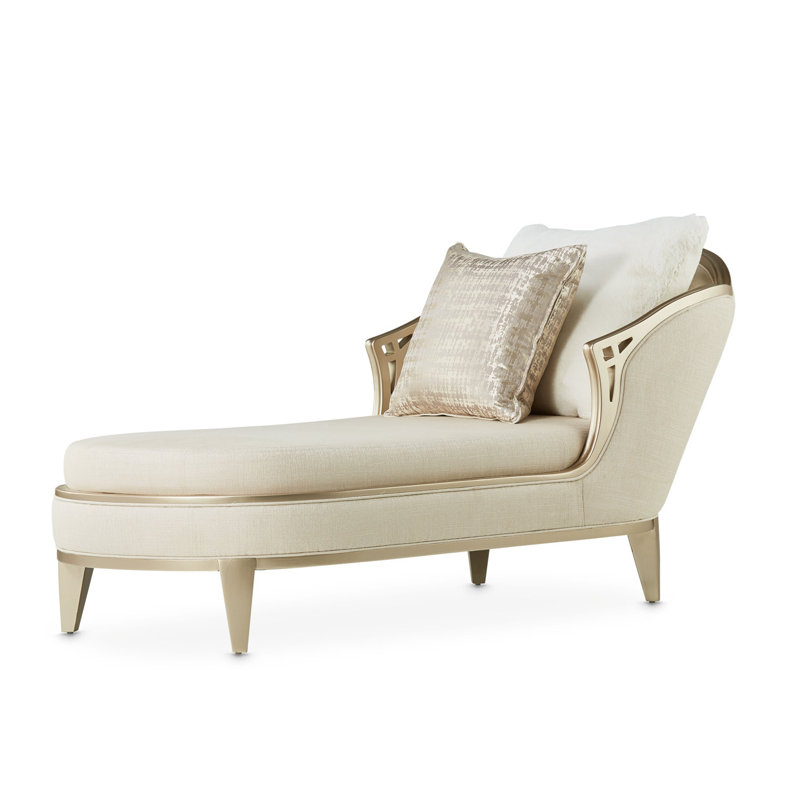 Villa Cherie Chaise Lounge, Pearl 100% Polyester
