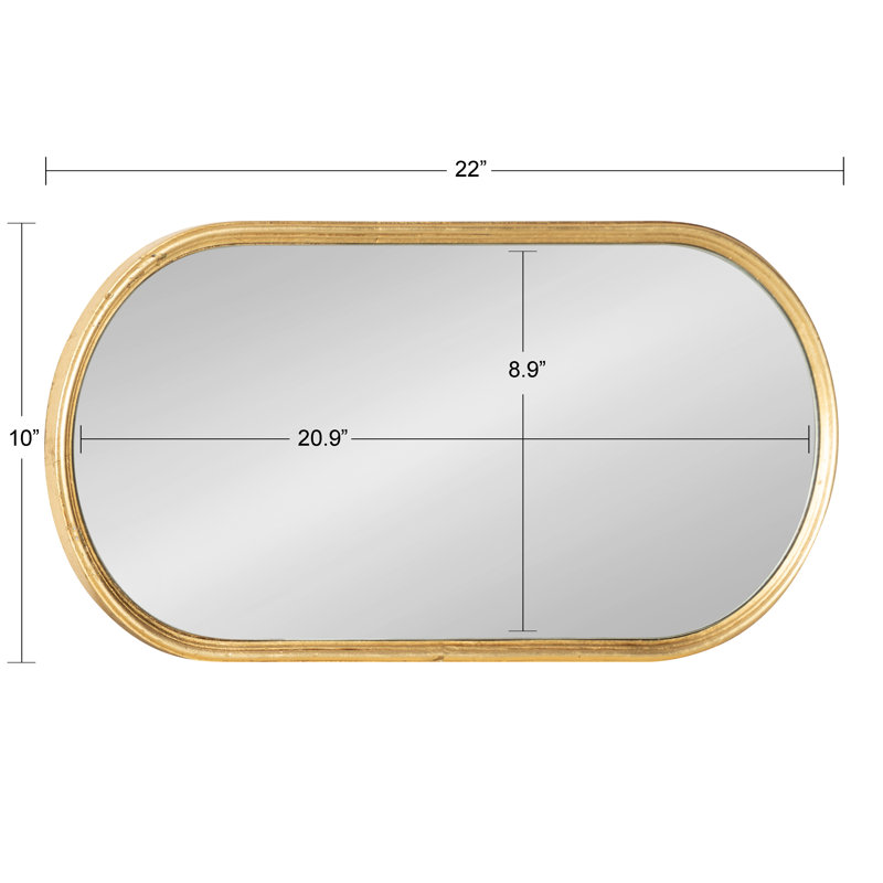 Ensemble de miroir mural encadré 3 pièces Latitude Run® Caskill, Or