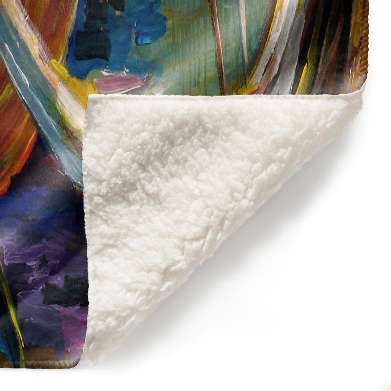Couverture sherpa douce en spirale abstraite, l 68 po x L 80 po