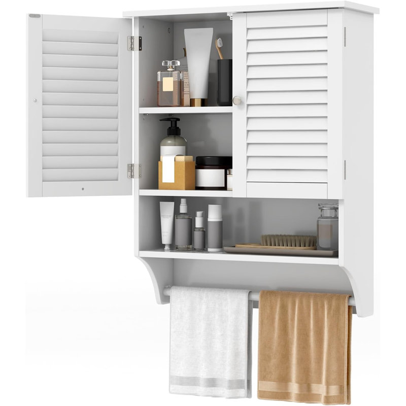 Rangement pour salle de bain Bajo, Blanc