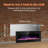 Thickness 3.8 Inch Recessed & Wall Mounted Electric Fireplace With Remote Control and Timer, Automatic Flame Change, TV & Wall Decoration-911514971