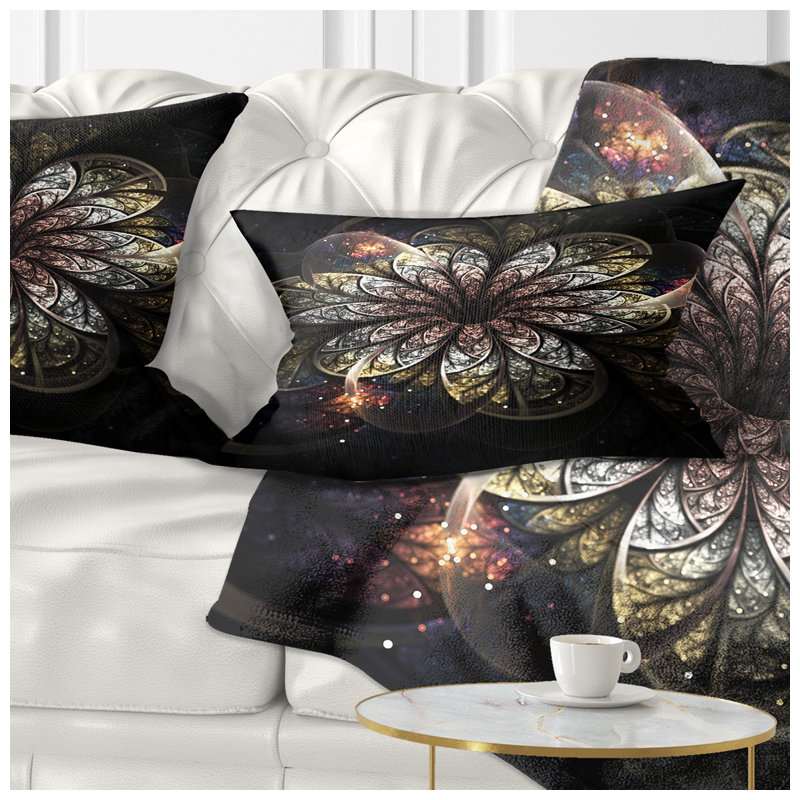 Coussin lombaire à fleur arrondie floral