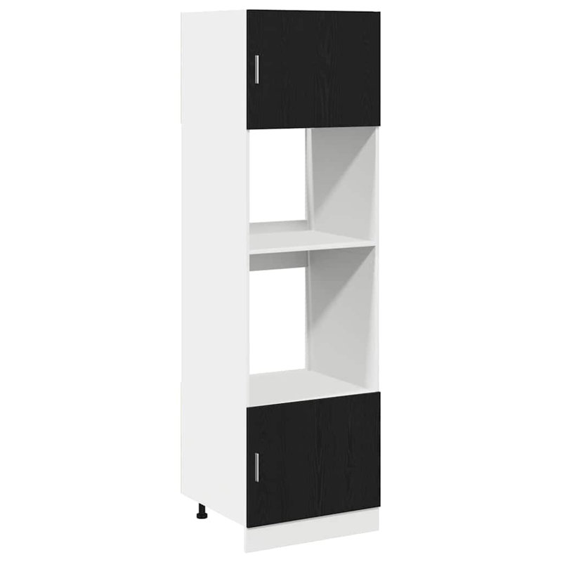 Microwave Cabinet Lyon, Black Oak