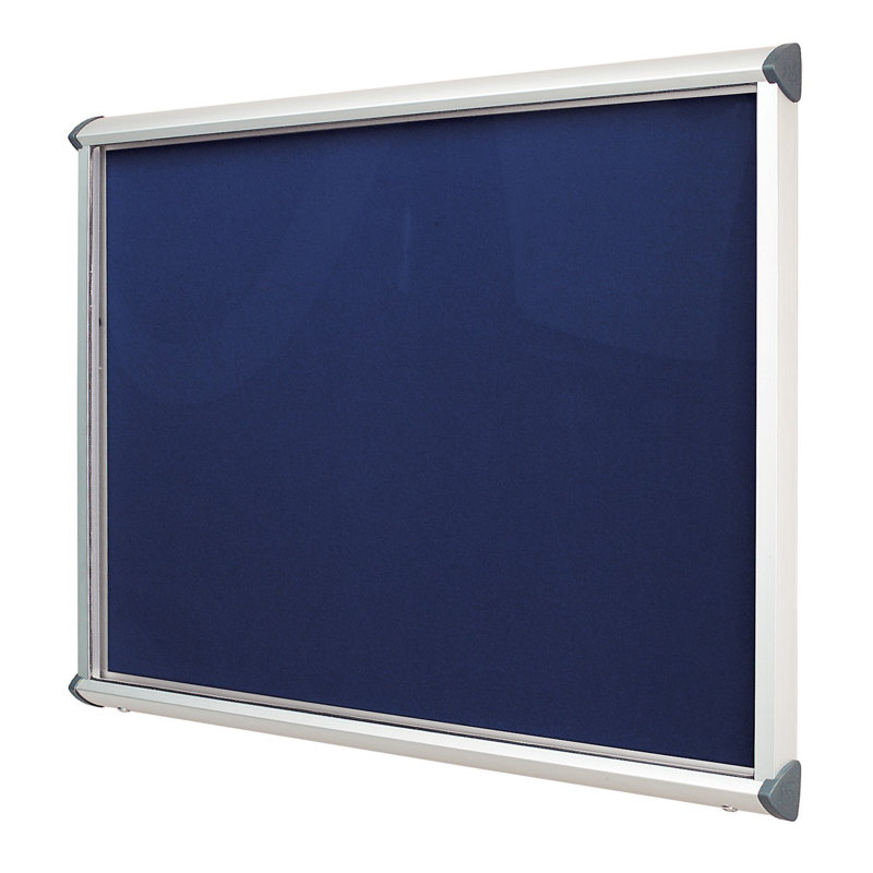 Exterior Wall Mounted Bulletin Board, 57cm H x 71.2cm W, Green, Ink Navy