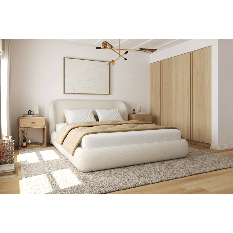 Clarewood Upholstered Platform Bed with Storage Lift-Up Mechanism, Performance Fabric, King