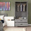 Majoch Mirrored 2 Door Wardrobe & 2 Drawers-1217096210