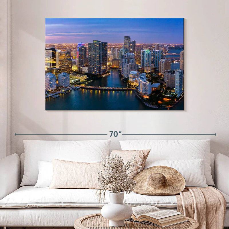 Humeur au crépuscule Sirci Miami, H 32 po x l 48 po