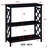 Console Table 3-Tier With Storage Shelves,Open Bookshelf Bookcase With Solid Wood Legs-907654296