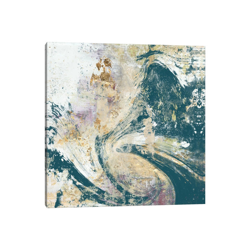 Teal Aerial by Jennifer Goldberger - Wrapped Canvas Painting, 30.48 cm H x 30.48 cm W