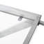 Chariot-bar tendance en argent avec roues verrouillables et étagères en verre trempé, base en fer incassable, 18,33 po