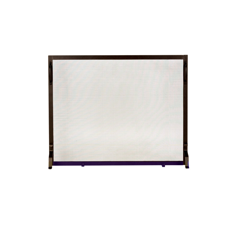 Pare-étincelles en acier 1 panneau Zacharius, H 31 po x l 39 po x P 9,5 po, Bronze