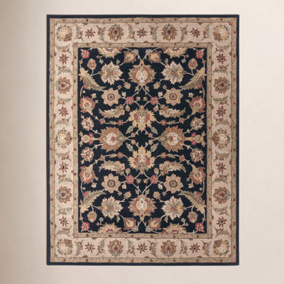 Lyndsay Ebony Sand Hand-Tufted Wool Oriental Rug