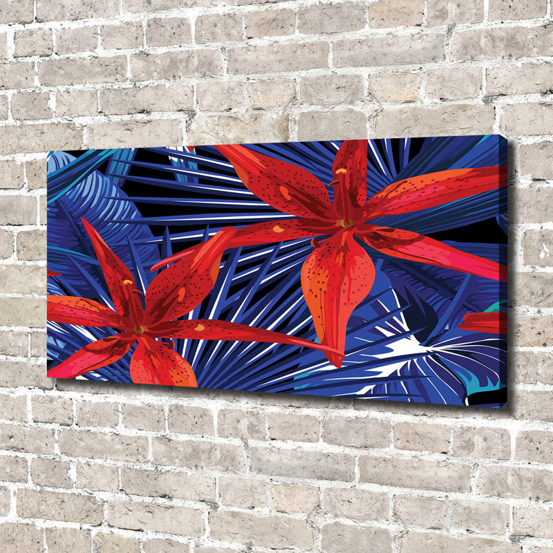 Tropical Flowers - Wrapped Canvas Print