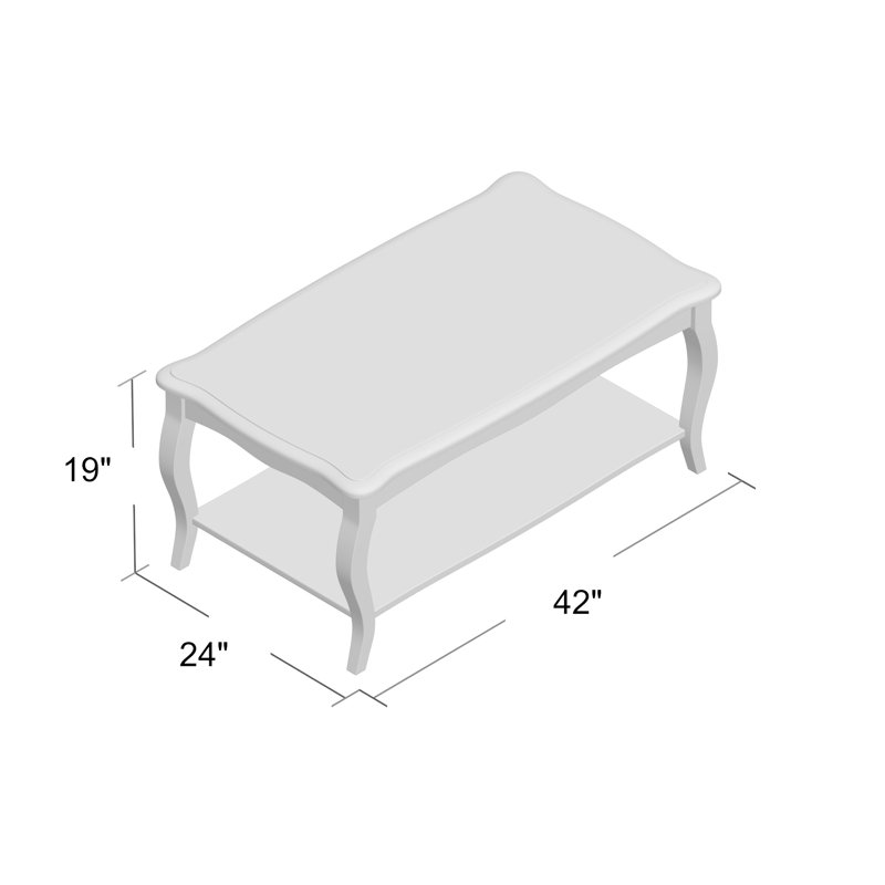 Deborah 42" Wide Rustic Industrial Antique Wooden Rectangular Coffee Table With 1 Shelf