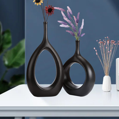 Ensemble de 2 vases de table en céramique Dinges
