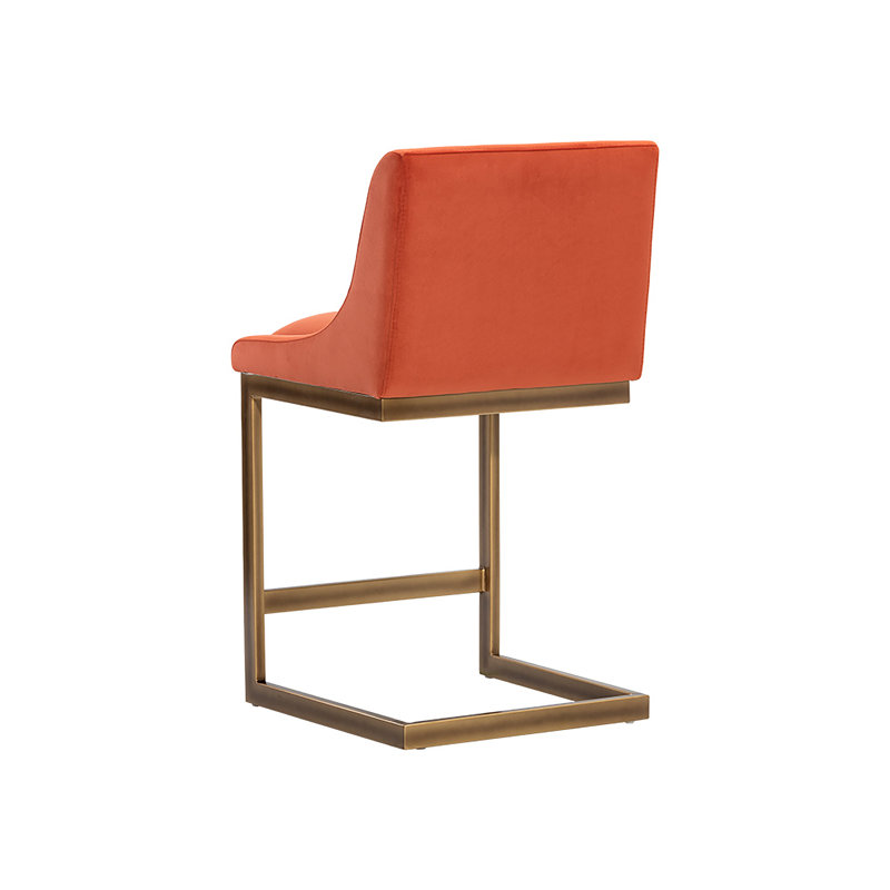 Holly Counter Stool - Abbington Burnt Orange, Light Grey, Counter Stool (26" Seat Height)