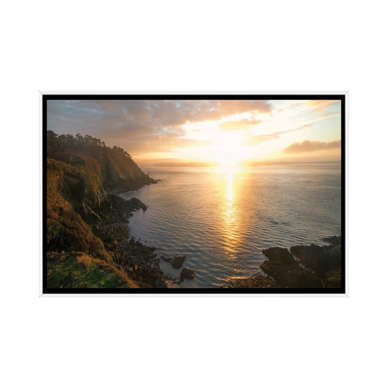 Rade De Brest Entering In Brittany - Floater Frame Print on Canvas