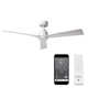 52" Smart Home Compatible 3 Blade Smart Ceiling Fan with Remote