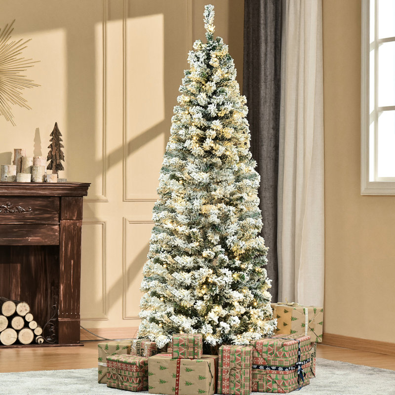 Arbre de Noël artificiel avec apparence, 250 lumières et lumières robustes de 6 pi, base d'apparence stable