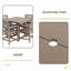 Ensemble de salle à manger d'extérieur en bois patiné 5 pièces en PEHD avec table carrée-129450112-129468062