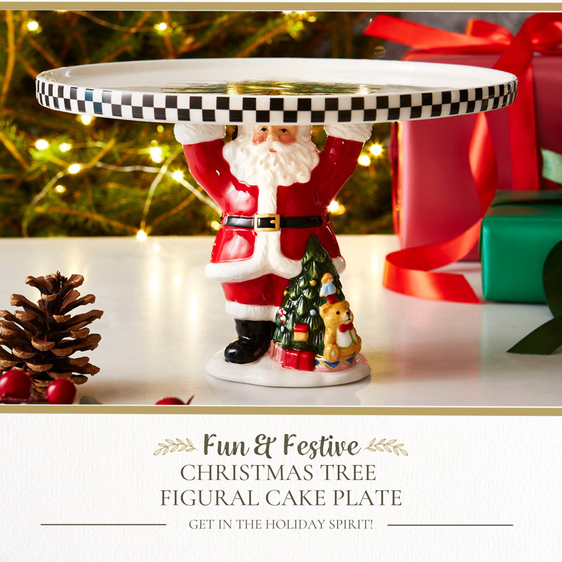 Spode Figural Cake Plate - BlackWhite