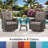 Carolina 24" X 22" Outdoor Furniture Replacement Cushions-110860465-123628615