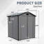 6x6ft Plastic Outdoor Storage Shed with Window and Floor
