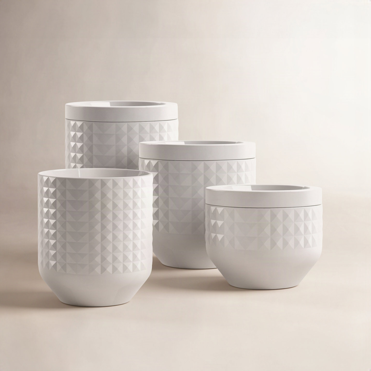 Geometric Melamine Jar - Set of 4