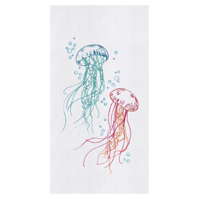 Serviette de cuisine en coton brodé