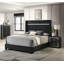 Meuble de chambre à coucher moderne à 1 tiroir Glam 4 tiroirs avec poignées en métal noir