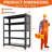 Heavy-Duty Steel Storage Rack with Adjustable Shelves and Safety Features