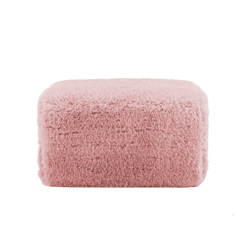 Repose-pieds en tissu moelleux - rose, Rose