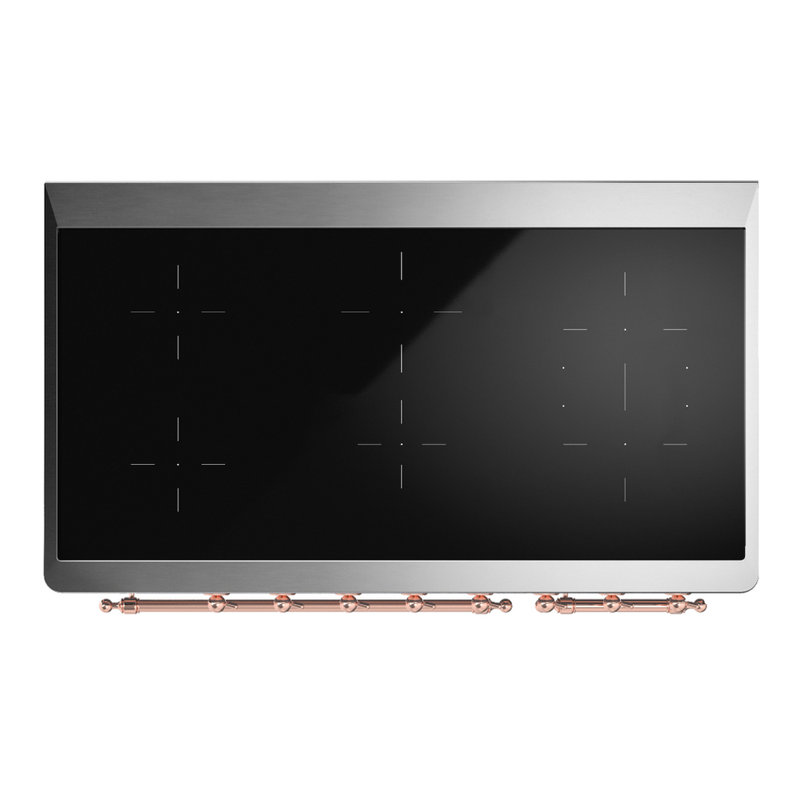 Majestic III Series 48 Inch Induction Range with 6 Induction Elements in Matte Graphite (Brass Trim), Mightnight Blue, Copper