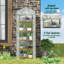 Renna Five Tier Mini Greenhouse With Steel Frame And Zipped Door