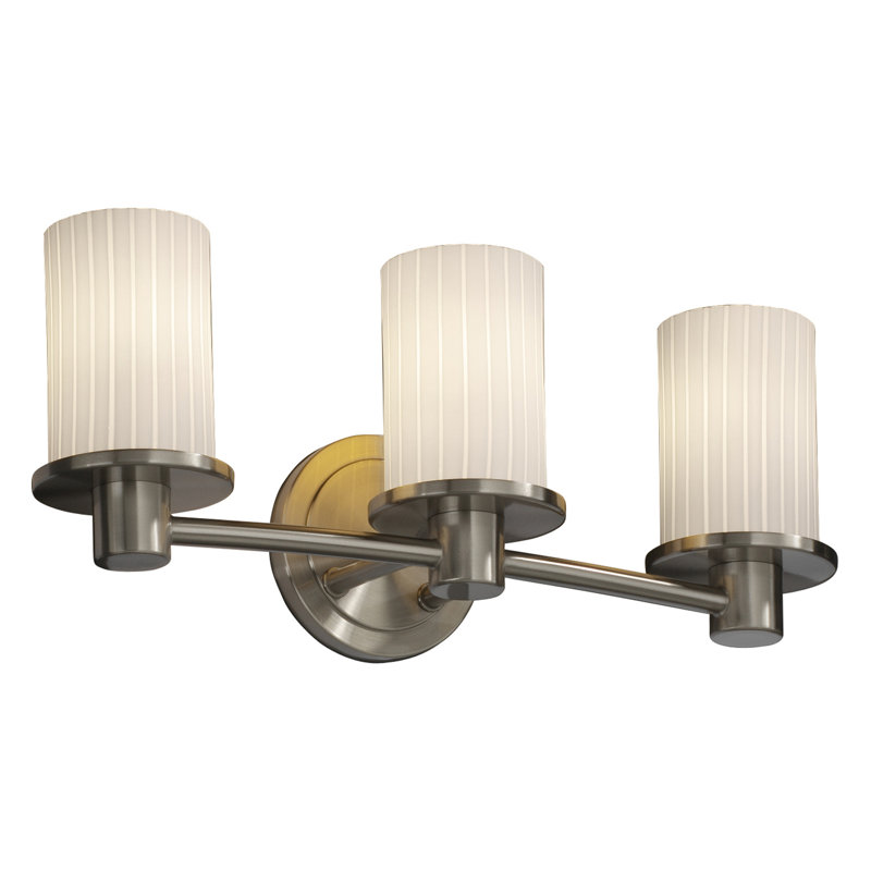 Casson 3 - Light Dimmable Vanity Light, Weave, Nickel