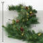 Artificial 9' LED Mixed Pine Christmas Garland with Pinecones, Green
