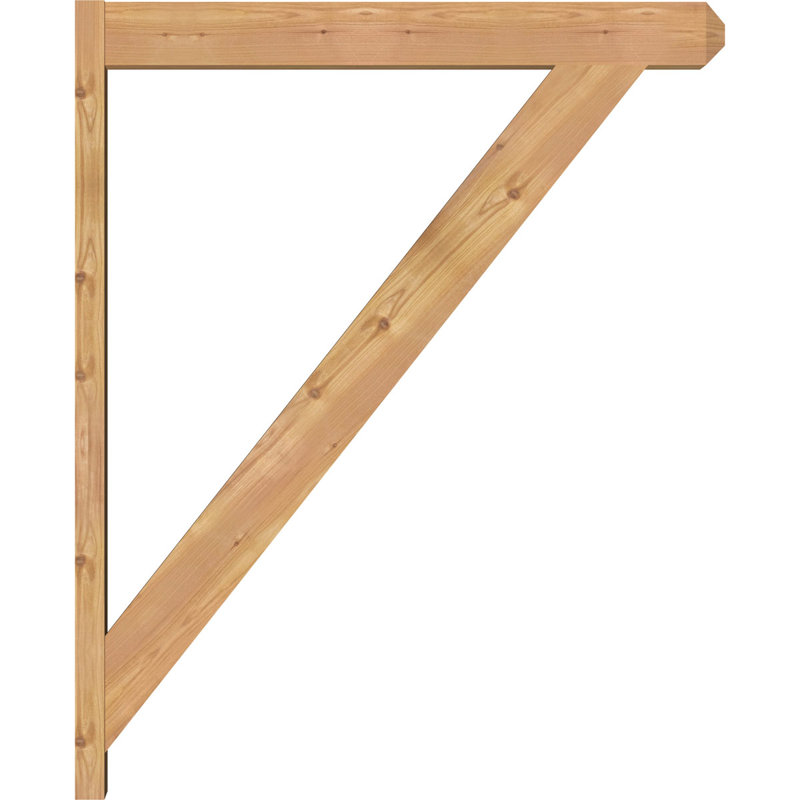 Artisan traditionnel en bois rustique, P 36 po x H 44 po, Cèdre rouge de l'Ouest l 5 1/2 po (lisse)