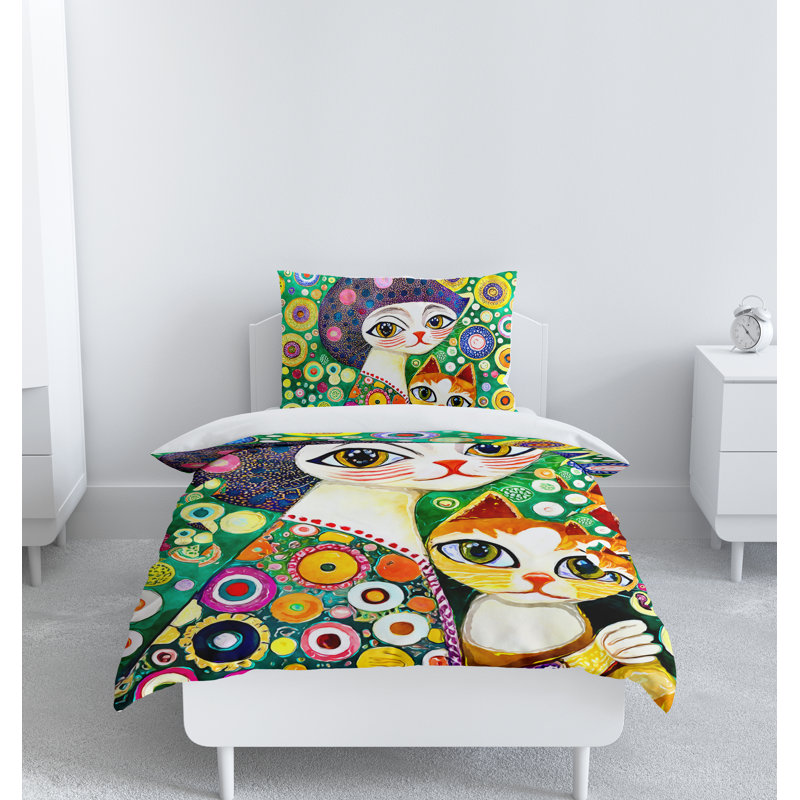 Modern & Contemporary Polyester Duvet Cover, King Duvet Cover + 2 King Shams