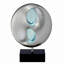 Lampe de table design ultra-moderne à DEL avec miroir infini noir et argent