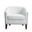 Fauteuil demi-tonneau capitonné en similicuir Edvardas-1426683935