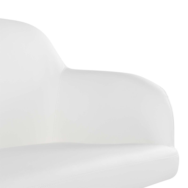 Élégant banc à dossier haut avec similicuir et pieds en acier doré, parfait pour la vie moderne et les sièges confortables.