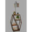 Lampe sur pied élégante Luro avec structure en métal et bibliothèque en bois de sapin, hauteur totale de 65,0 po x base de 9,8 po | Finition noyer, douille E27 de 60 W maximum, éclairage élégant pour le salon, la chambre à coucher et le bureau, pe