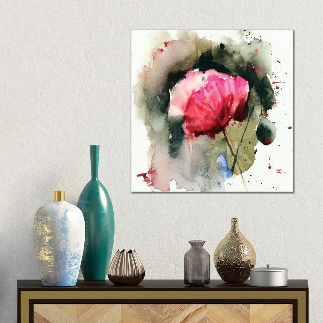 Evening Poppy von Dean Crouser - Galerie-umwickelte Leinwand Giclée auf Leinwand