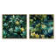 Natures Meditation Mediation - Ensemble de 2 collages carrés botaniques abstraits-101844651-101844649