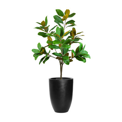 Samiyah 62 po Faux Magnolia feuille en pot de fleur Fiberstone