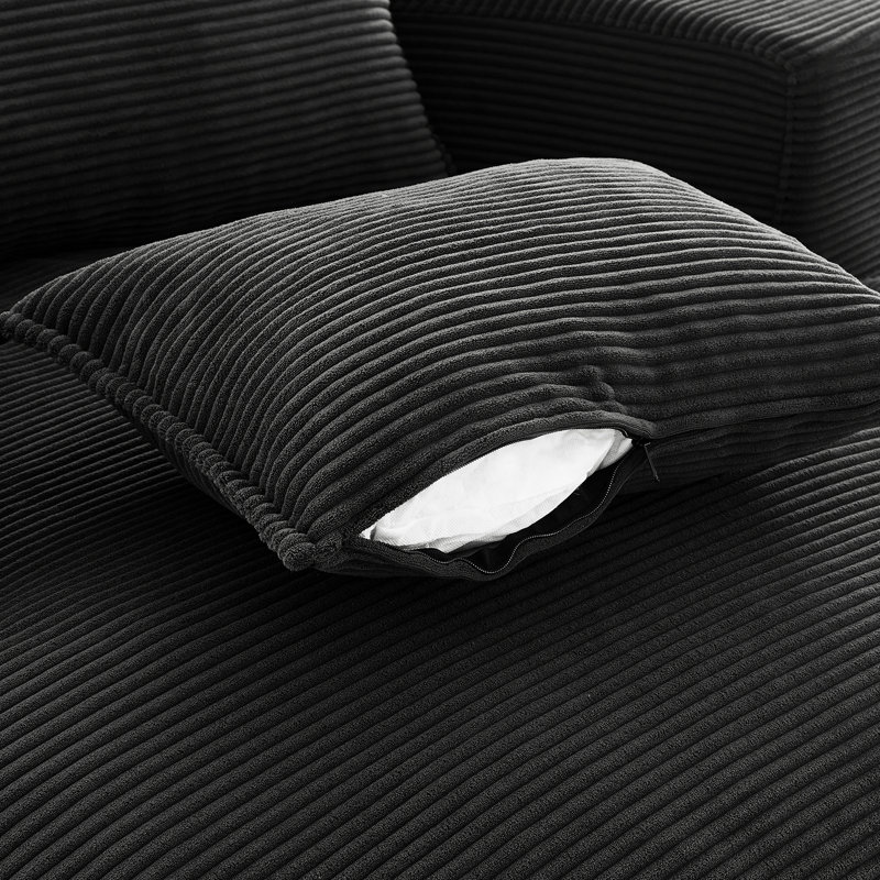 Chaise pivotante noire 360 avec système de coussin à deux couches, coussin de soutien, base pivotante lisse, taille 57,5 po, pour chaise ronde de chambre à coucher et de bureau, base