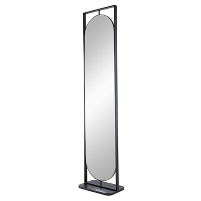 Metal Floor Mirror with Shelves