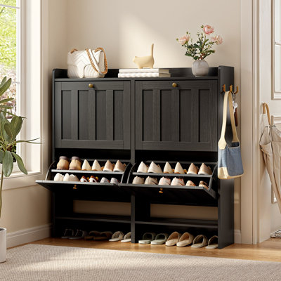 Armoire de rangement à chaussures 4 tiroirs pour le vestibule.
