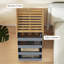  Chest of Drawers, 4 Drawers Dresser with Bamboo Frame, Cream White-150179764